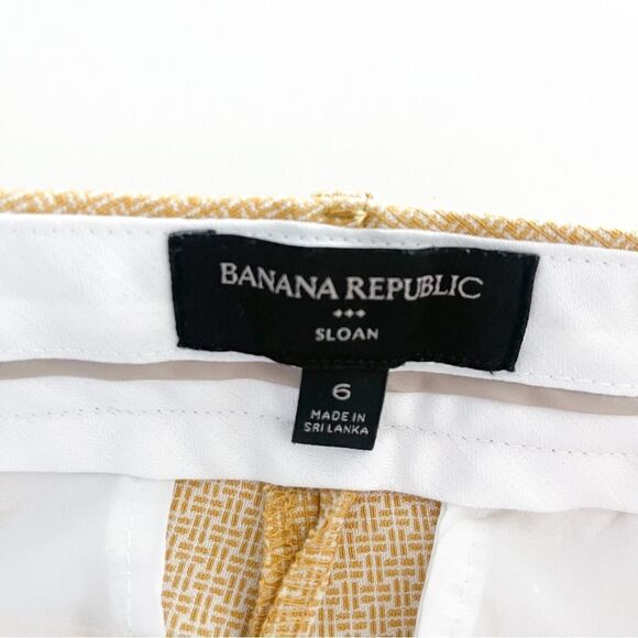 Banana Republic Pants Women's 6 Sloan Yellow Ochre Chino Trouser Dress Casual - Picture 4 of 10